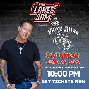 Country Star Gary Allan Announced as the Saturday Headliner for Lakes Jam 2025 Presented by Grand Casino Mille Lacs