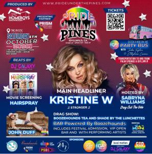 With a full day of fabulous LGBTQ+ entertainment planned for Pride Under The Pines 2024, that seeks to outdo the last three year’s festival experiences.