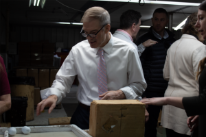 Jim Jordan viewing the in house golf ball personalization