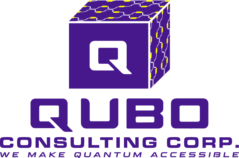 Image of Qubo Consulting Corp.'s logo showing a purple box with circuitry and a large 'Q' on the front