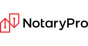 NotaryPro's red and black logo