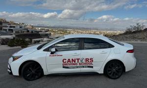 Cantor’s Driving School NV driver training car - white