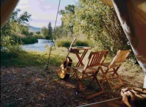 Campsite overlooking the Weber River