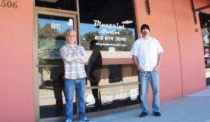 A photo of Blueprint Music Studios owners Jasan Radford and Ted Wenri