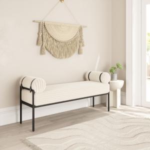 Discover ZUO's Barrow Bench, an embodiment of modern design and durability. This bench pairs a robust steel frame with a plush fabric seat, creating a perfect balance of comfort and contemporary style.