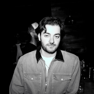 black and white photo of David Rabinowitz co-founder of Ette