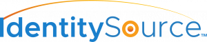 IdentitySource logo with ‘Identity’ in blue text and ‘Source’ in blue text, where the ‘O’ in ‘Source’ is an orange bullseye. A thin orange gradient arch extends over the text, resembling a sunset.