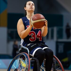 woman athlete in wheelchair