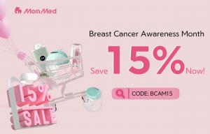 Join MomMed in supporting Breast Cancer Awareness Month with 15% off breastfeeding essentials