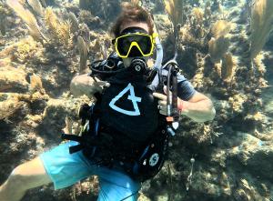FFT Fellow RJ Christensen exploring coral in the Gulf of Mexico