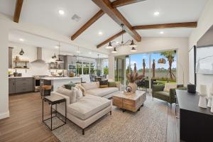 Four Seasons homes are available in 4 different design options and feature customizations like elegant wood beams.