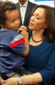 Vice President Kamala Harris and Ethan Jennings