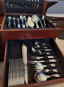 115-piece Georg Jensen sterling silver flatware serving set service for 12 + 19 in the Denmark Cactus pattern, being sold without a storage case (est. $14,000-$16,000).