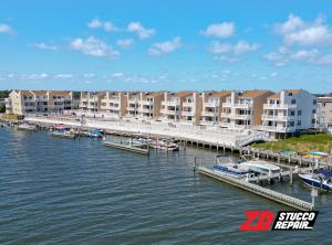 Little Beach condos aerial view