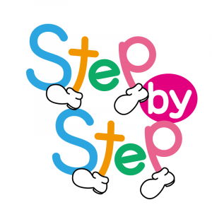 Step by Step English School Logo.