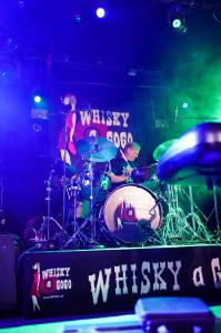 John Sebring of TWOFEW rocks the stage at Whisky A Go Go, bringing energy and precision to every moment of the performance.