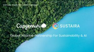 Capgemini and Sustaira Expand Into Global Alliance Partnership For Sustainability and AI