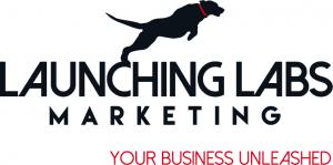 Black Labrador Icon Launching Labs Marketing Logo