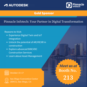 Pinnacle Infotech to Unveil Latest Digital Construction Solutions at AU 2024