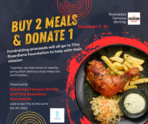 Bosslady’s Famous Shrimp Partners with Tiny Guardians Foundation for “Buy 2 Dishes, Donate 1” Fundraiser