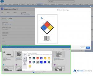 Ascent Label Anything with Bartender Cloud on Salesforce