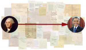 Complete set of presidential signatures from Washington to Obama, all signed as President. Likely, fewer than a dozen such sets exist in private hands, this one being one of the very best (est. $400,000-$500,000).