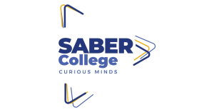 SABER College's new logo features three triangles and a fresh blue and yellow palette inspired by Miami's sea and sun. The design reflects the vibrant spirit of the city, with the brand statement "Curious Minds," symbolizing a forward-looking vision.