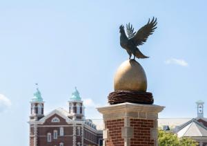 'The Rooster and the Egg' artwork by Gordon Huether at the Culinary Institute of America in Hyde Pak NY.