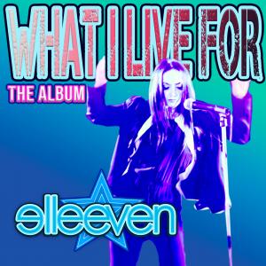 What I Live For Album for the artist ellee ven it is a girl raising her hands while singing into a microphone