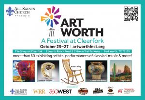 Art Worth Festival scheduled for October 25, 26 & 27 at the Shops at Clearfork in Fort Worth, Texas