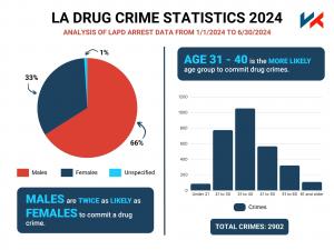 2 Out of 3 People Arrested for Drug Crimes in Los Angeles Are Men, New Study Finds