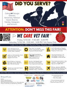 We CARE Vet Fair Atlanta 2024 Flyer I