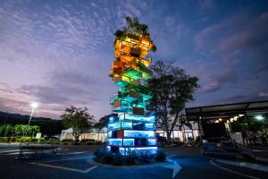biodiversity jenga tower art installation at COP16 in Colombia by Benjamin Von Wong