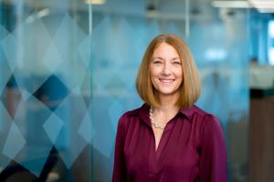 headshot photo of NQF President & CEO Dana Gelb Safran