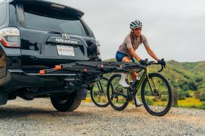 The CrossTrack bike rack in action.