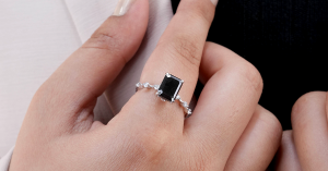 black diamond ring