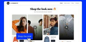 Shoppable widget on an e-commerce website