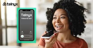 Woman calling a Telnyx AI agent.