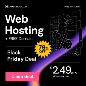 Hostinger Black Friday Deals