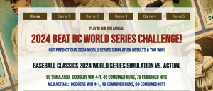 Baseball Classics Achieves 6th Consecutive Year of Accurately Projecting World Series Champion Through Game Simulations