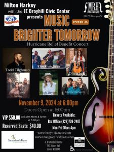 Hurricane Relief Concert in Lenoir, NC benefiting Samaritan's Purse