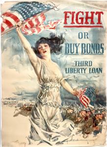 The auction will include about 20 antique World War I posters, in varying degrees of condition, like this one shown. Minimum bid: $1.