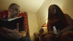 Ashley Roland-White with specialist, Chris DeFlorio in the paranormal documentary, "IT'S COMING"