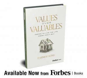 "Values Over Valuables" by Harmon Kong - Book Cover Image
