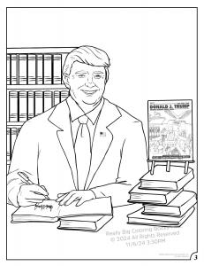 47th President of the United States - Donald J Trump and Vice President JD Vance Coloring Book