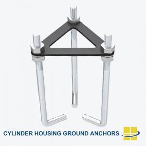 BORB 14-19-24 LED Round Flat-Top Louvered Reflector Bollard Light (Cylinder Housing Ground Anchors)