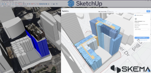 Skema is the tool you need to move fluidly between SketchUp and Revit. With Skema, you can repurpose your past solved designs, generate schematic designs, and export detailed BIM—without the hassle of coding, scripting, or remodeling.