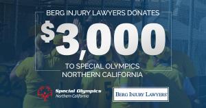 Berg Injury Lawyers Supports Special Olympics Northern California with ,000 Donation