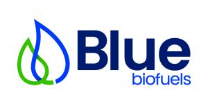 Blue Biofuels Logo. Green and Blue droplet.