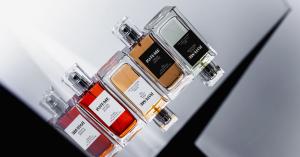 Image of the HATE ME LOVE ME® perfume collection, featuring elegantly designed glass bottles in various shades, symbolizing the brand's bold and artistic approach to European fragrances. Each bottle represents a unique scent crafted to inspire self-expres